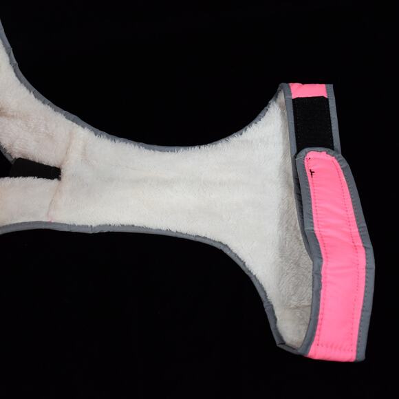 Large Dog Fleece Insulated Windbreaker Pink Jacket  Grey & Black Accents Migohi - Picture 2 of 5